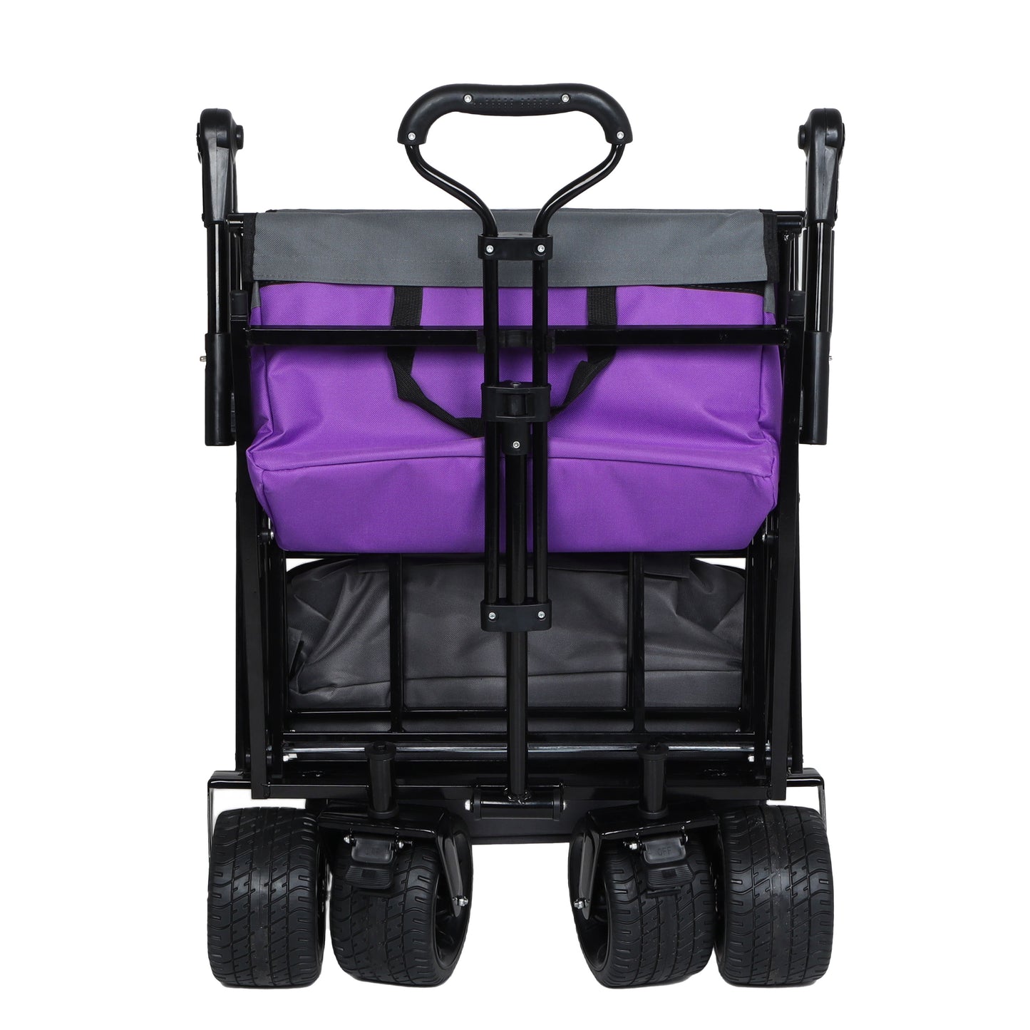 NIGSQJB 480lbs Versatility Shopping Cart with 7"x4" Large Wheels&Drink Holders&Removable Canopy