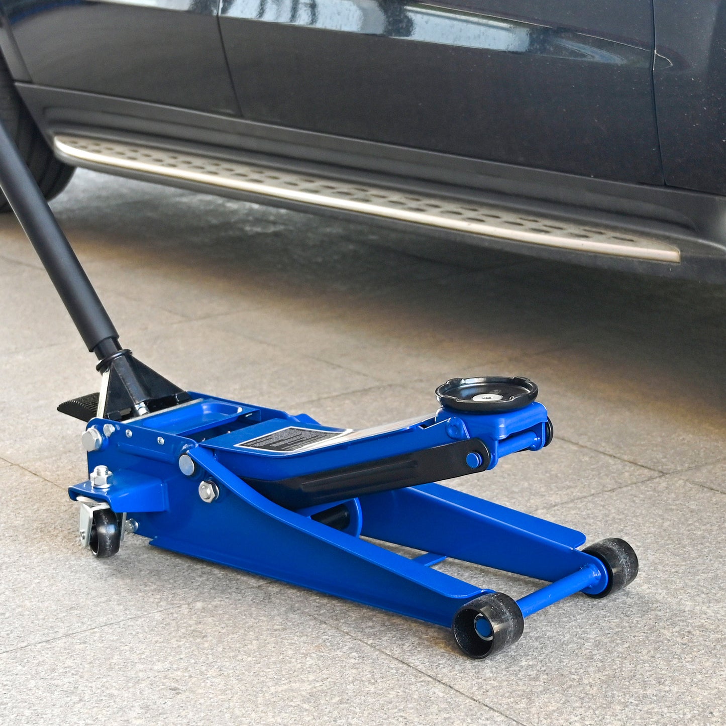 NIGSQJB 3-Ton (6600 lbs) Heavy Duty Horizontal Double Pump Floor Jack with Foot Pedal