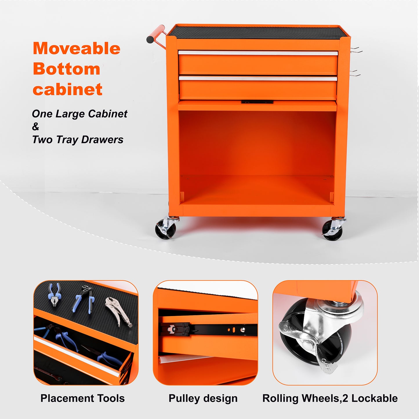NIGSQJB 8-Drawers Tool Chest on Wheels,Yellow
