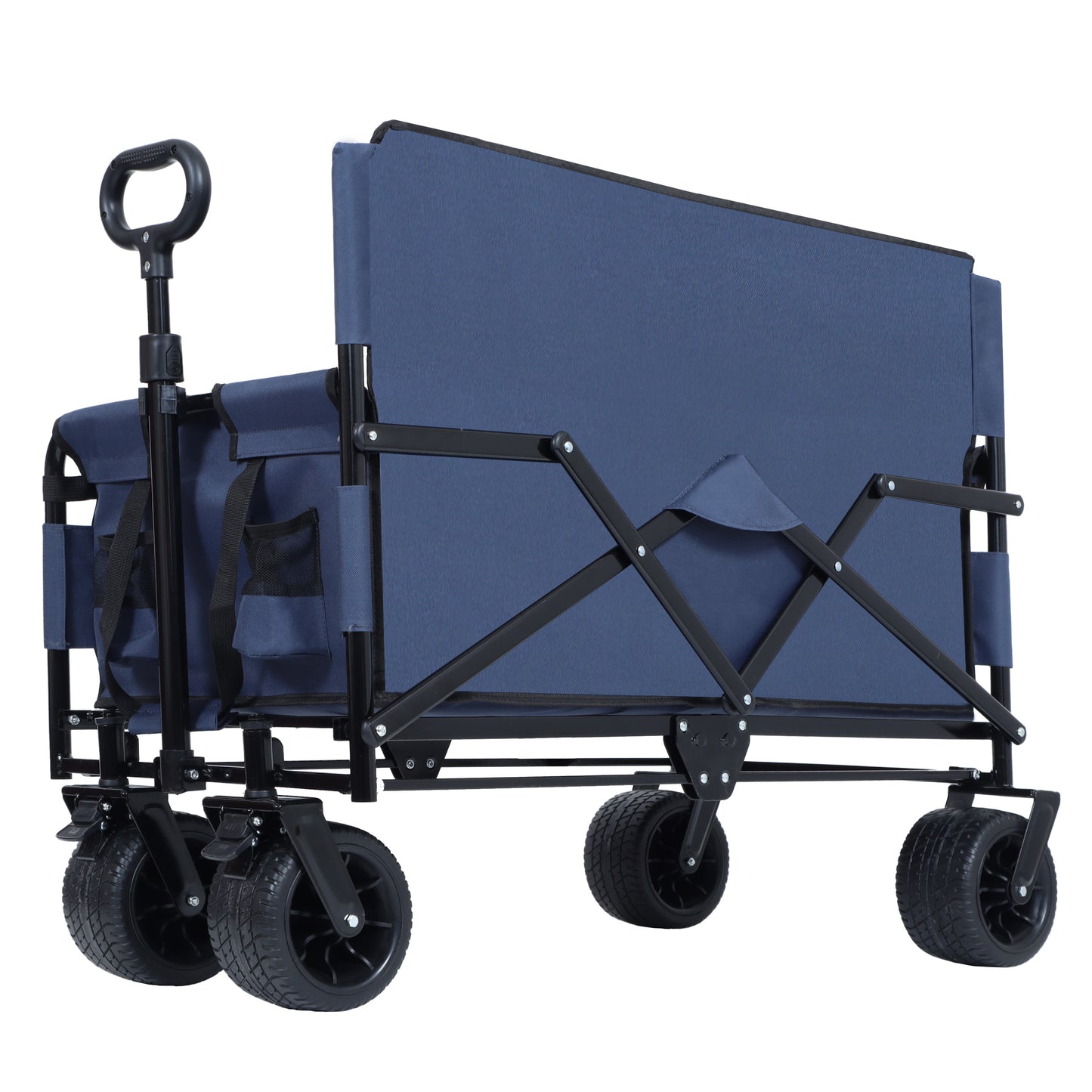 NIGSQJB 3-in-1 Convertible Folding Wagon Cart with 500lbs 180L Capacity