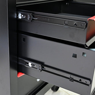NIGSQJB 30.5"H Rolling Tool Chest with 4-5-6-7 Drawers, Black Red