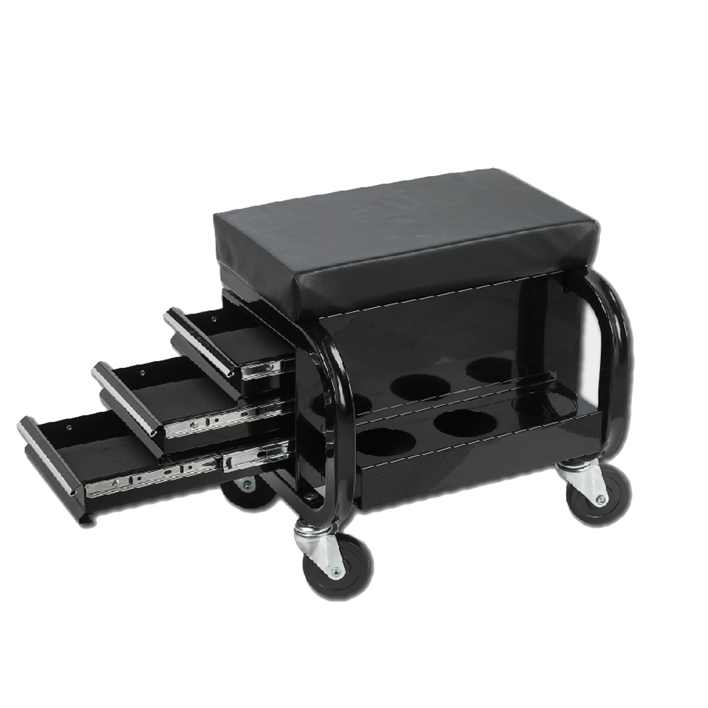 NIGSQJB 3 Drawers Tool Chest Rolling Mechanic Seat 350lbs Capacity