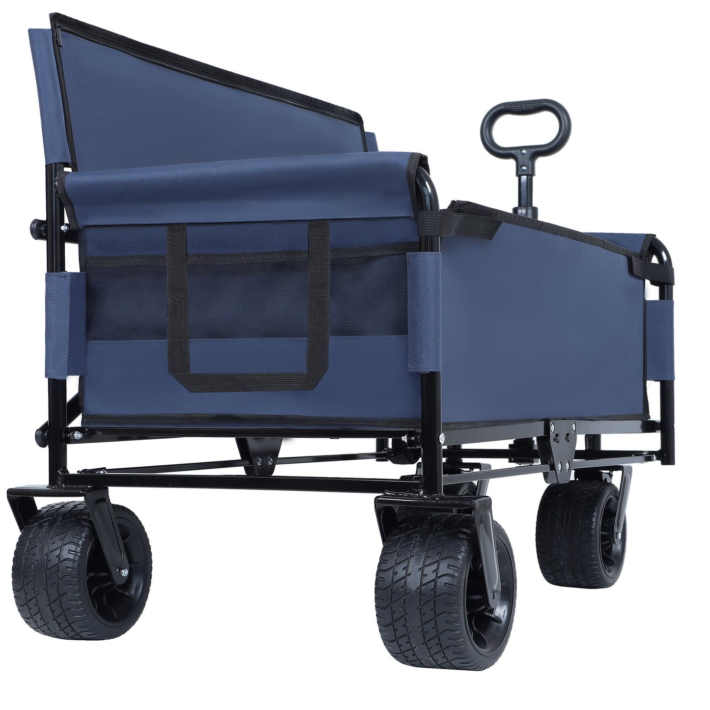 NIGSQJB 3-in-1 Convertible Folding Wagon Cart with 500lbs 180L Capacity