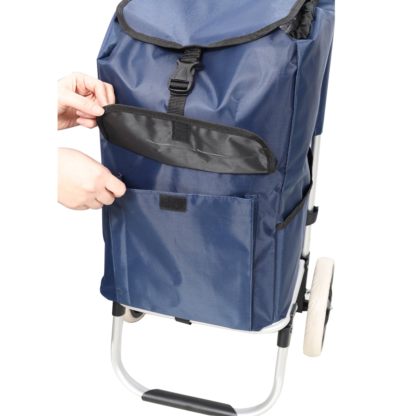 NIGSQJB Ultra-Lightweight Foldable Shopping Cart 42L Large Capacity