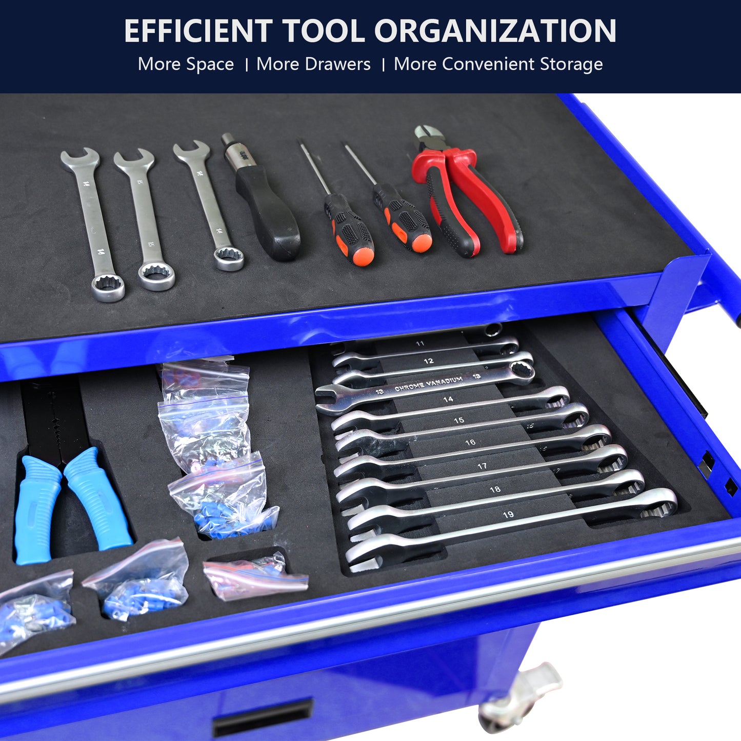 NIGSQJB 29.9"H Rolling Tool Box Organizer with 4 Drawers