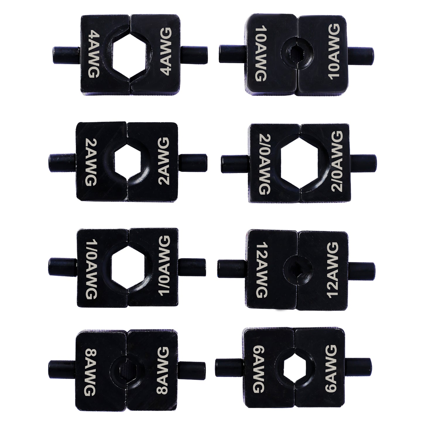NIGSQJB 10T Hydraulic Crimper with 9 Sets Dies 12 AWG to 2/0 AWG
