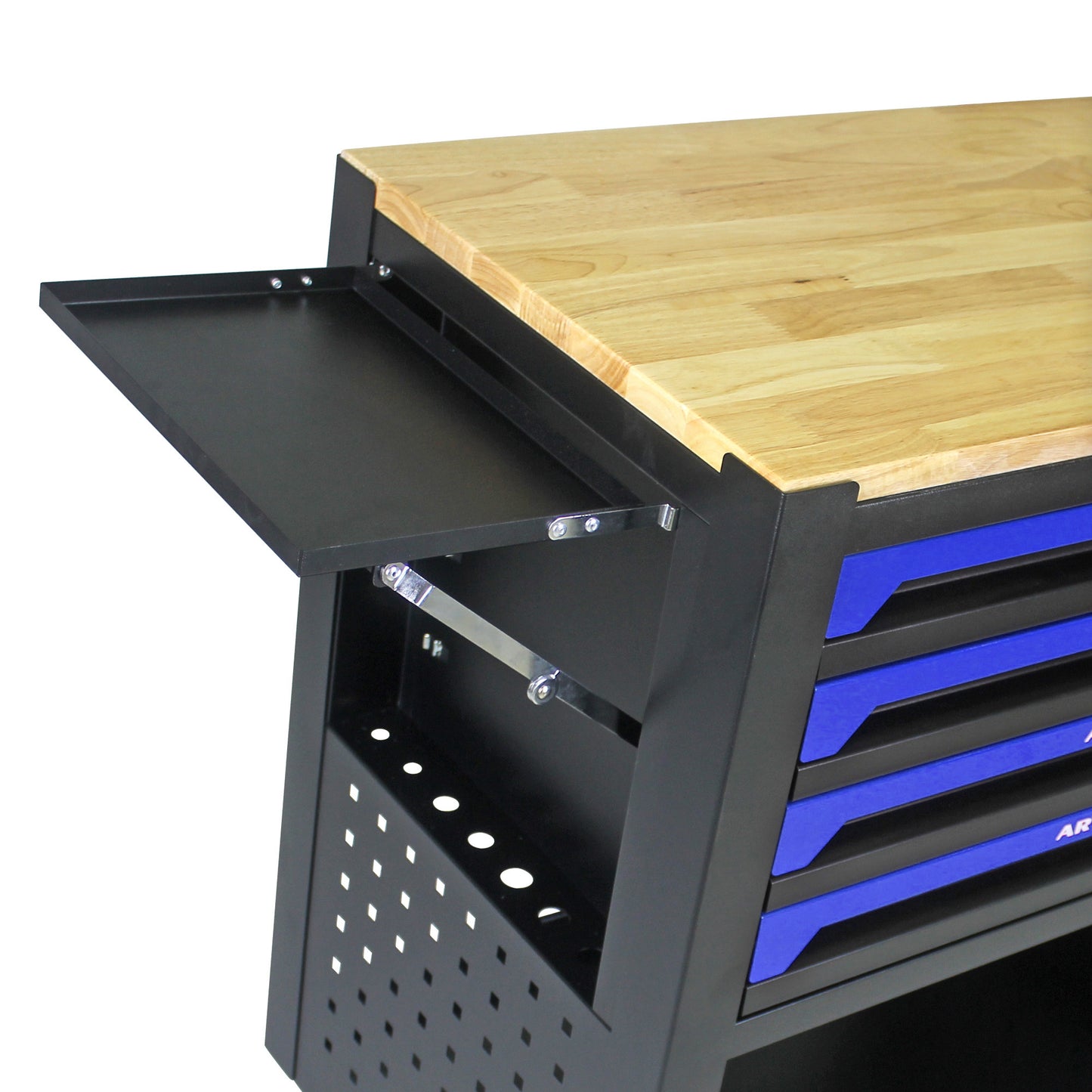 NIGSQJB 35.4"H Tool Chest Cart on Wheels w/ 4 Drawers,Wooden Top