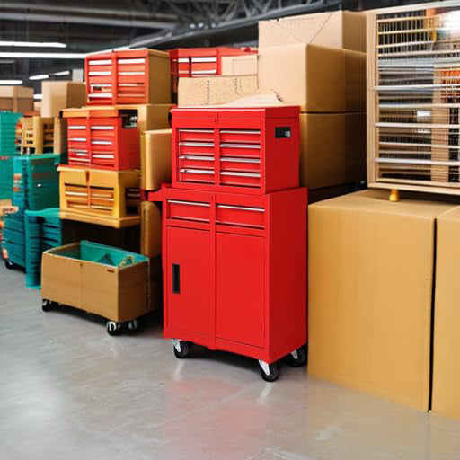 NIGSQJB 2-In-1 40.2"H Rolling Tool Chest with 5 Drawers