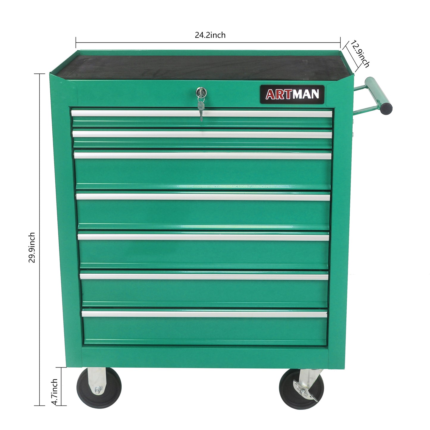 NIGSQJB 29.9"H Multifunctional Tool Chest with 4 Wheels & 7 Drawers