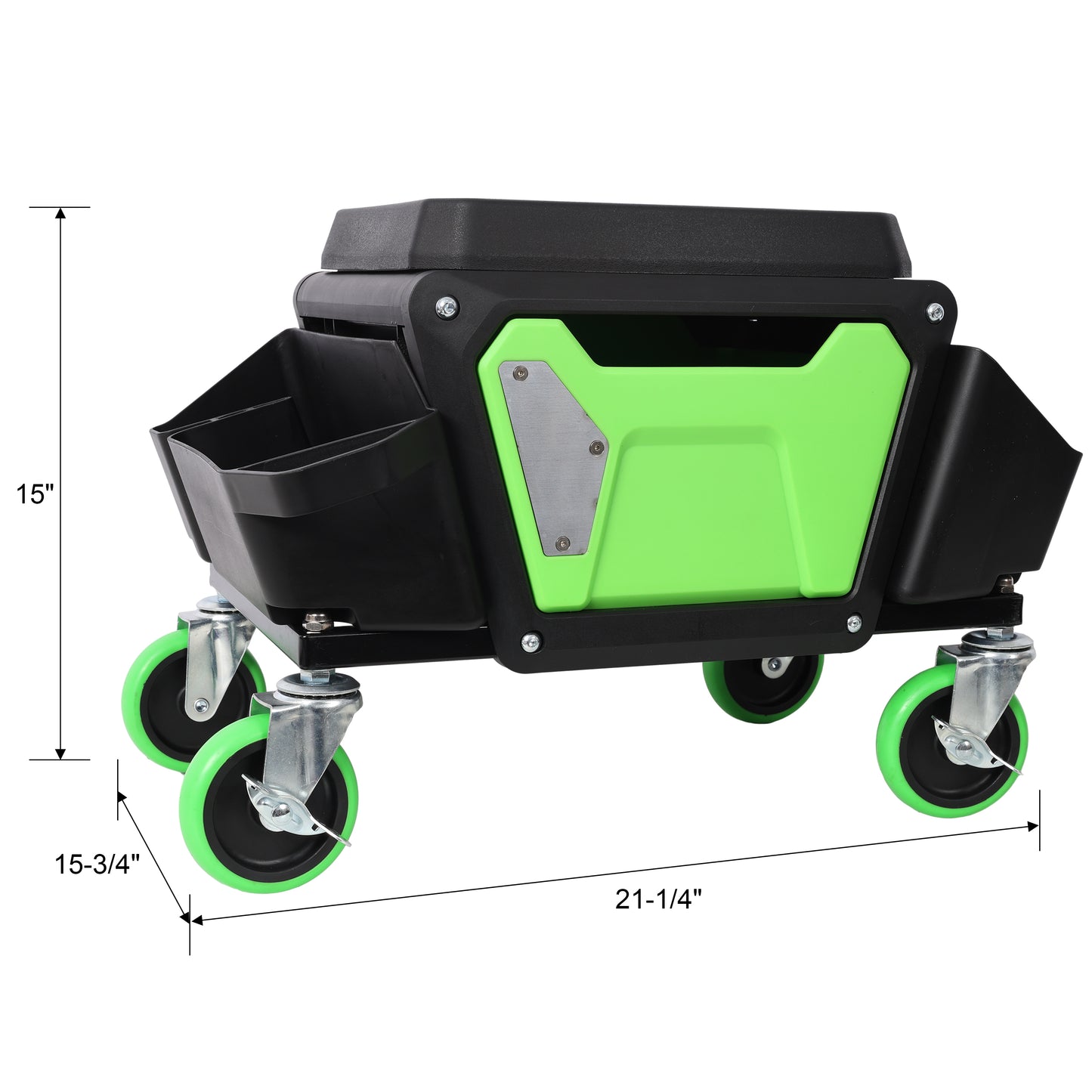 NIGSQJB 330lb Heavy Duty Roller Creeper Seat w/ 360° Wheels Storage Drawer