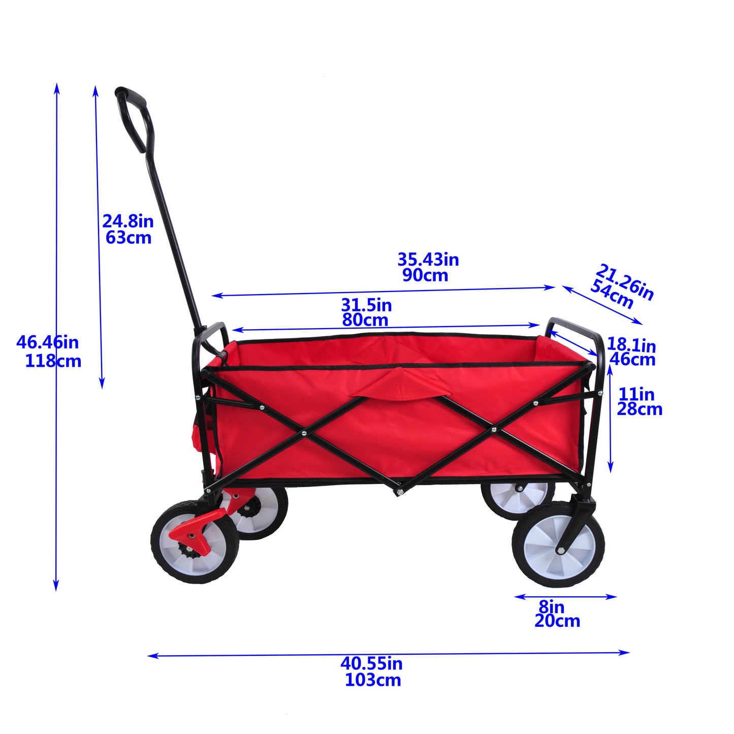 NIGSQJB Folding Shopping Cart with Wheels 150lbs Capacity