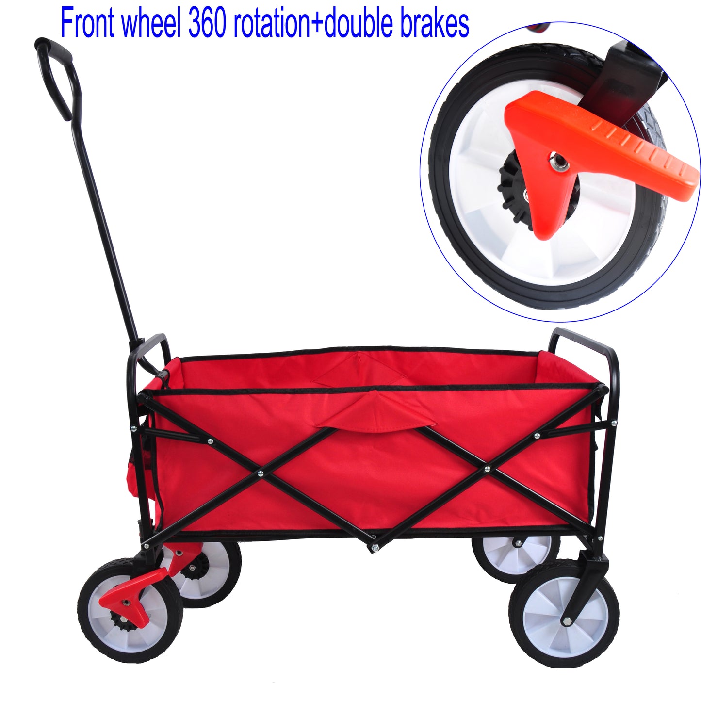 NIGSQJB Folding Shopping Cart with Wheels 150lbs Capacity