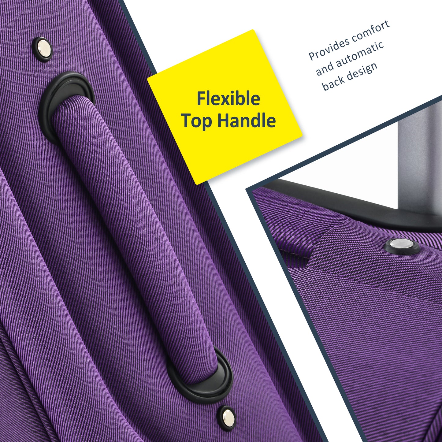 NIGSQJB Softside Luggage Sets 3 Piece