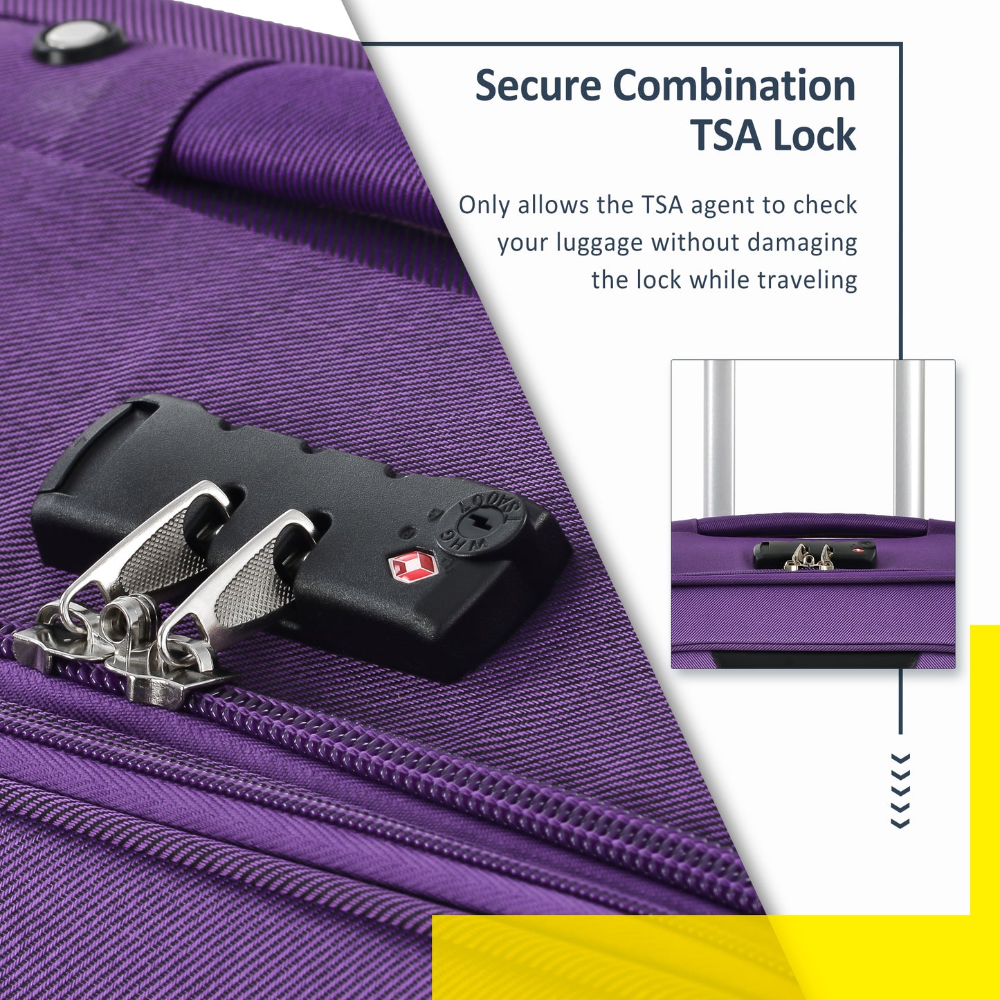 NIGSQJB Softside Luggage Sets 3 Piece