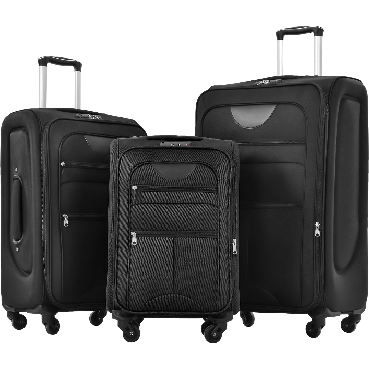 NIGSQJB Softside Luggage Sets 3 Piece