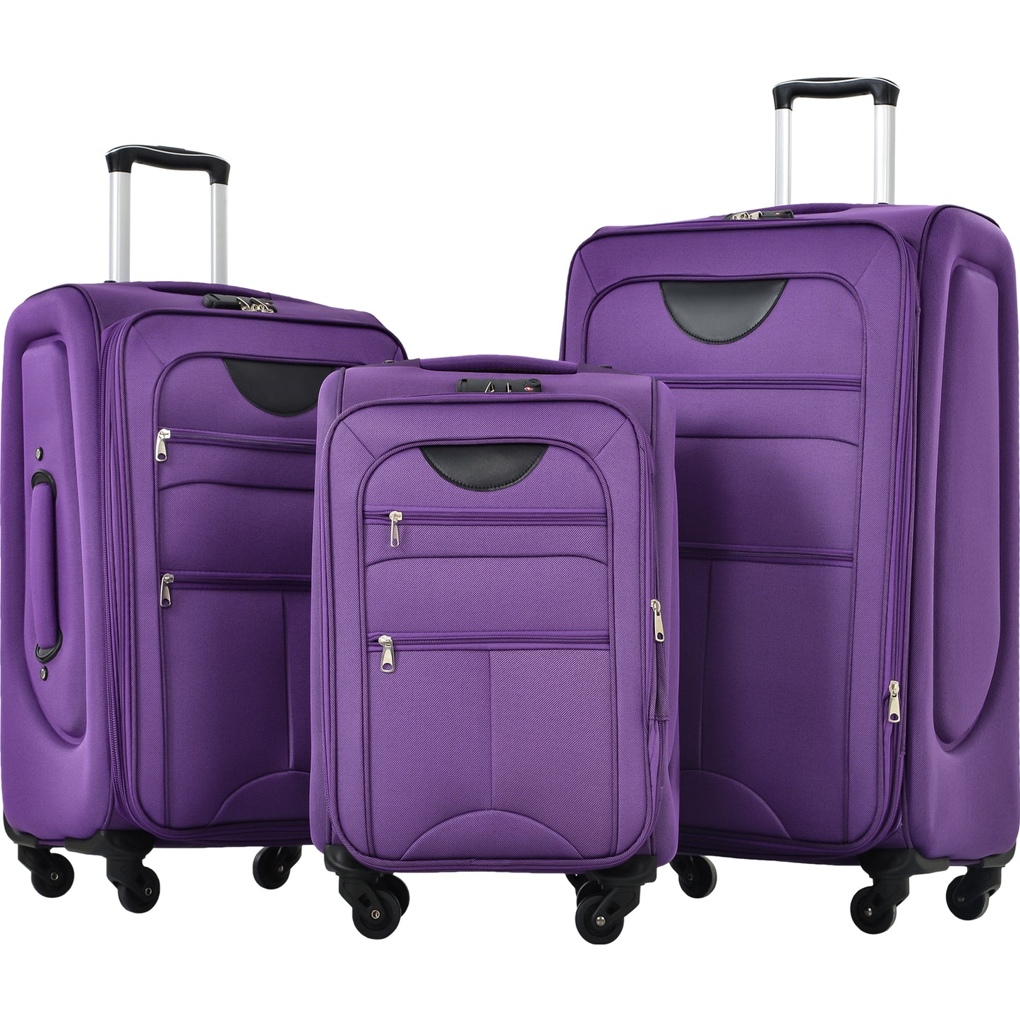 NIGSQJB Softside Luggage Sets 3 Piece