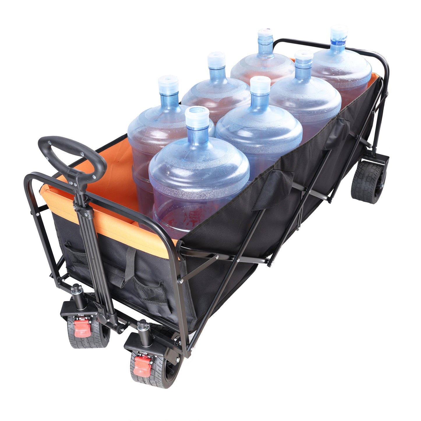 NIGSQJB 53" Folding Wagon Cart 150lbs Large Capacity Extra Long