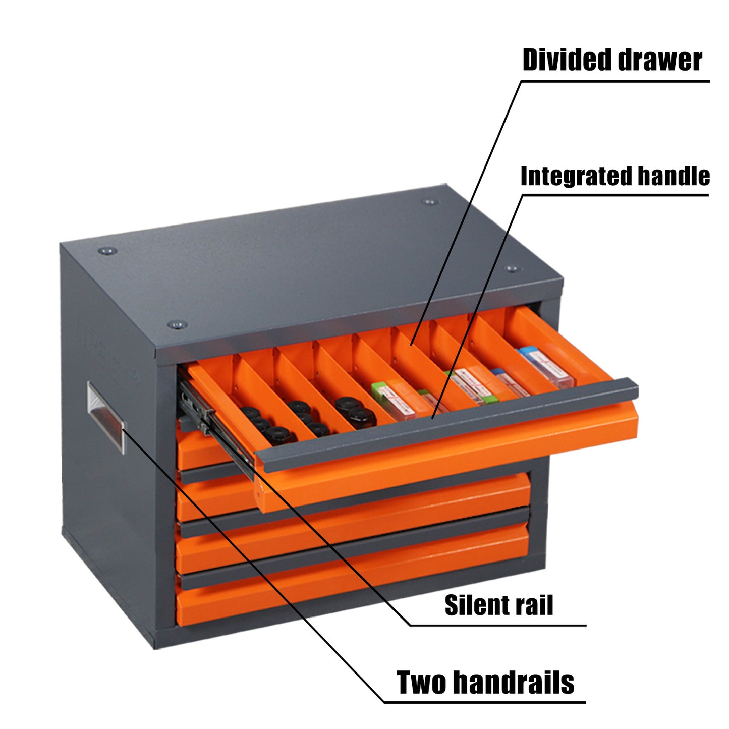 NIGSQJB 3/5-Drawers Portable Tool Box for Milling Cutter Drill