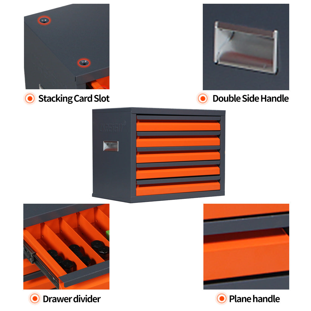 NIGSQJB 3/5-Drawers Portable Tool Box for Milling Cutter Drill
