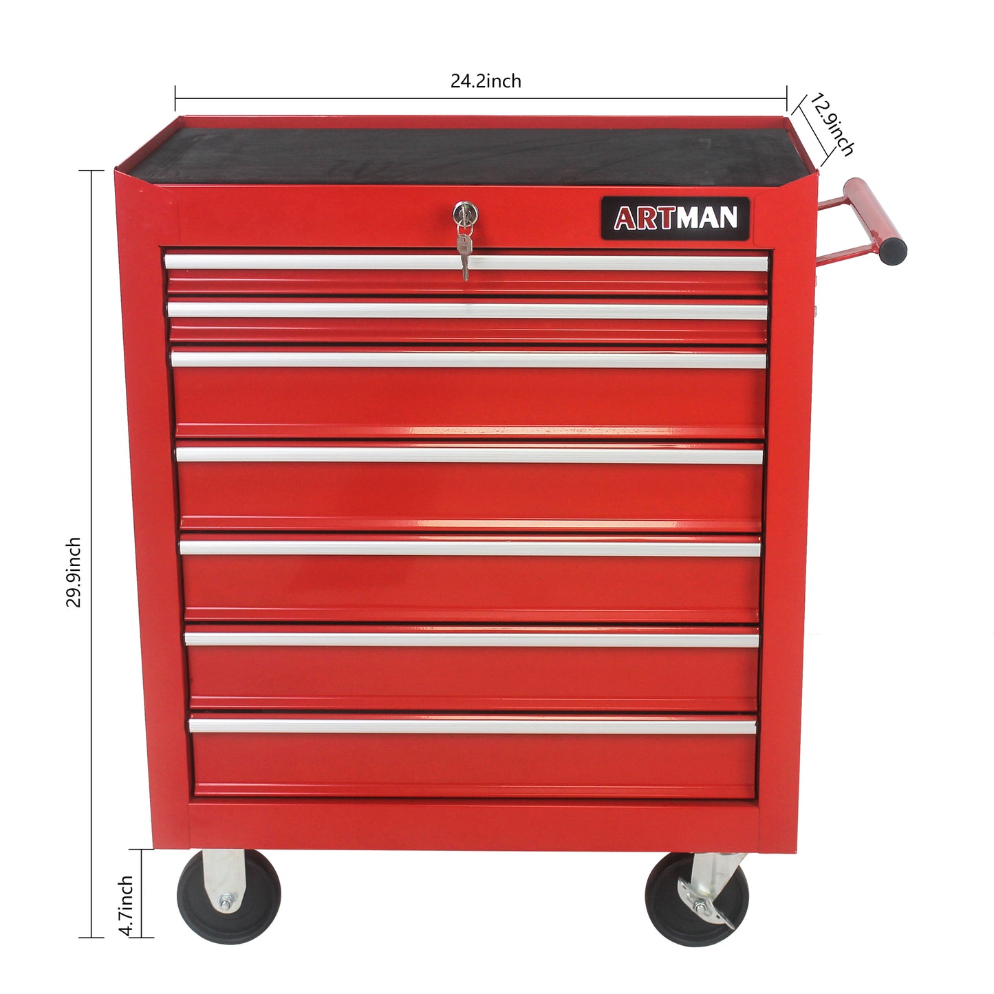 NIGSQJB 29.9"H Rolling Tool Box Cart with 7 Drawers
