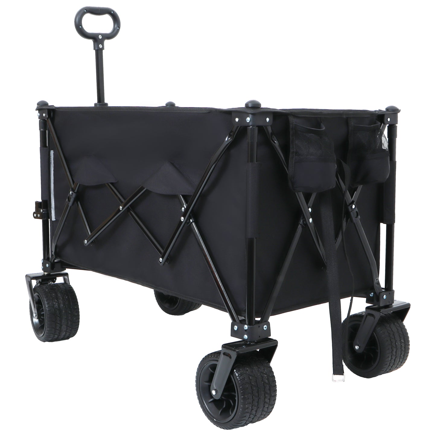 NIGSQJB Foldable Shopping Cart with Heavy-Duty Wheels & 480lbs Load Capacity