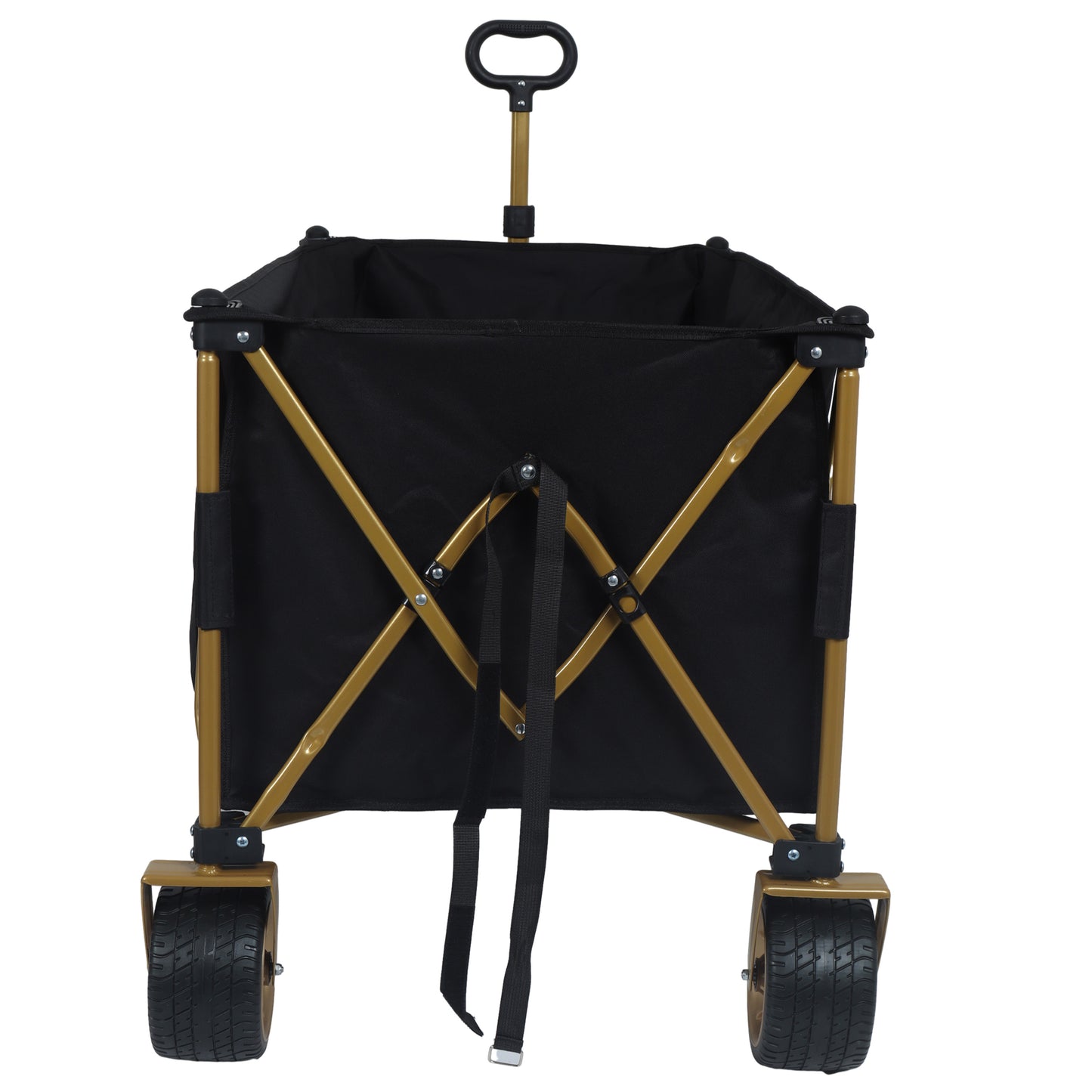 NIGSQJB 51" Extra Long Large Heavy-Duty Foldable Utility Shopping Wagon Cart Black
