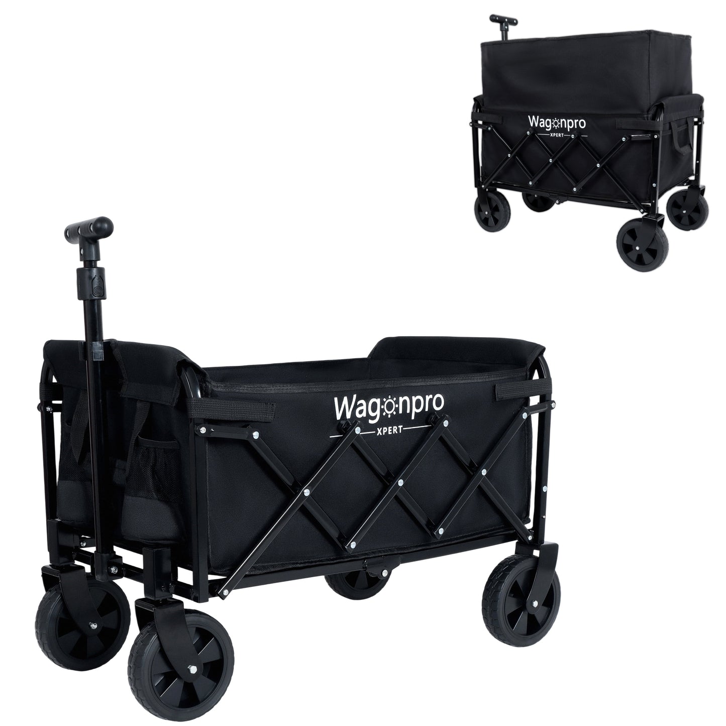 NIGSQJB Expandable Dual-Layer Utility Wagon with 100% Extra Space