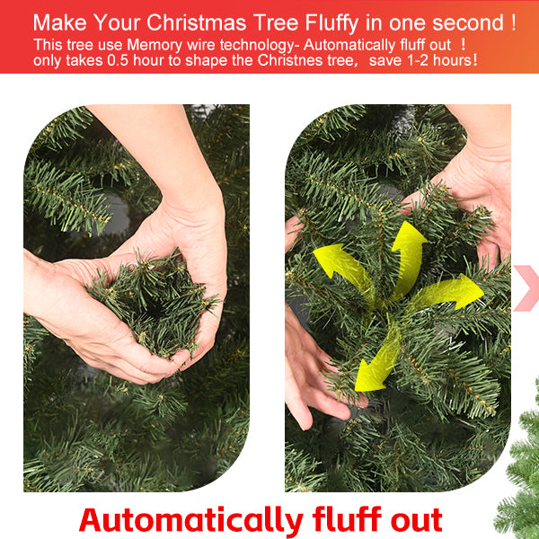 NIGSQJB 6-7-7.5-8-9ft Christmas Trees with Memory Wire