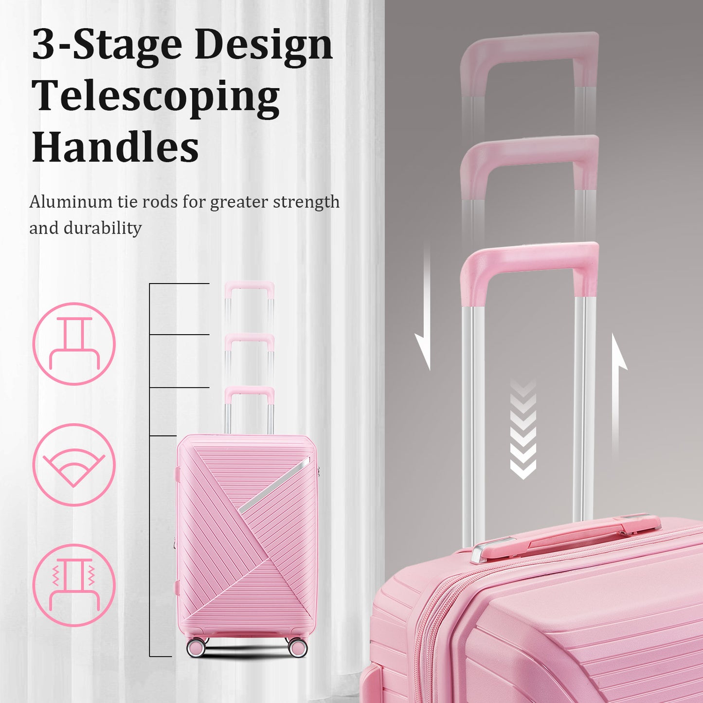 NIGSQJB 4 Piece Luggage Sets (14/20/24/28 in)