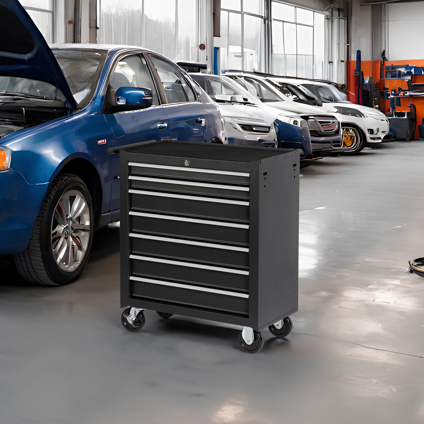NIGSQJB 7-Drawers Rolling Tool Chest with Wheels & Locking