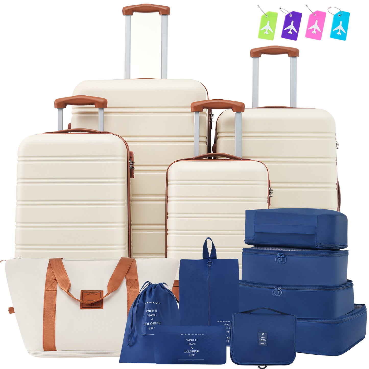 NIGSQJB Hardshell Luggage Sets 13 Piece