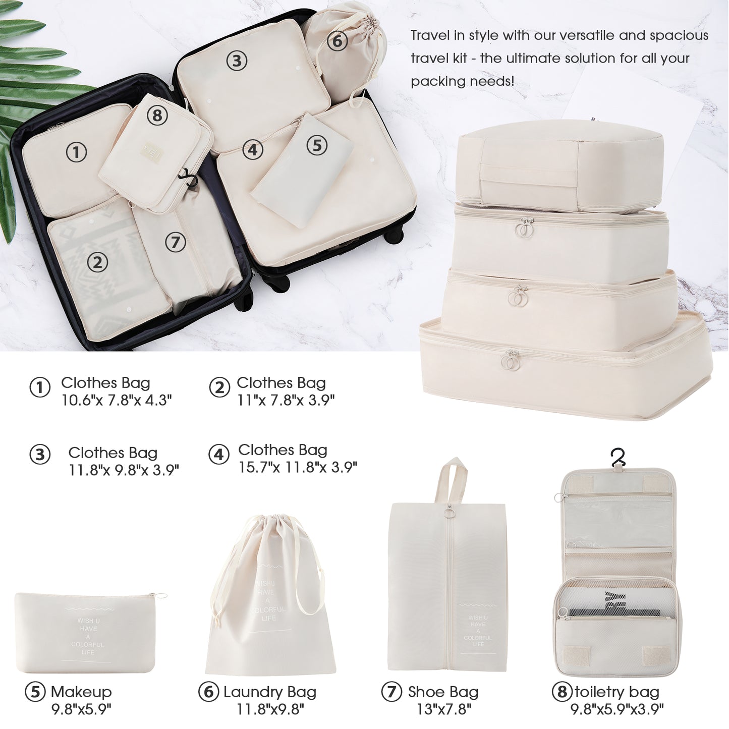 NIGSQJB Hardshell Luggage Sets 13 Piece
