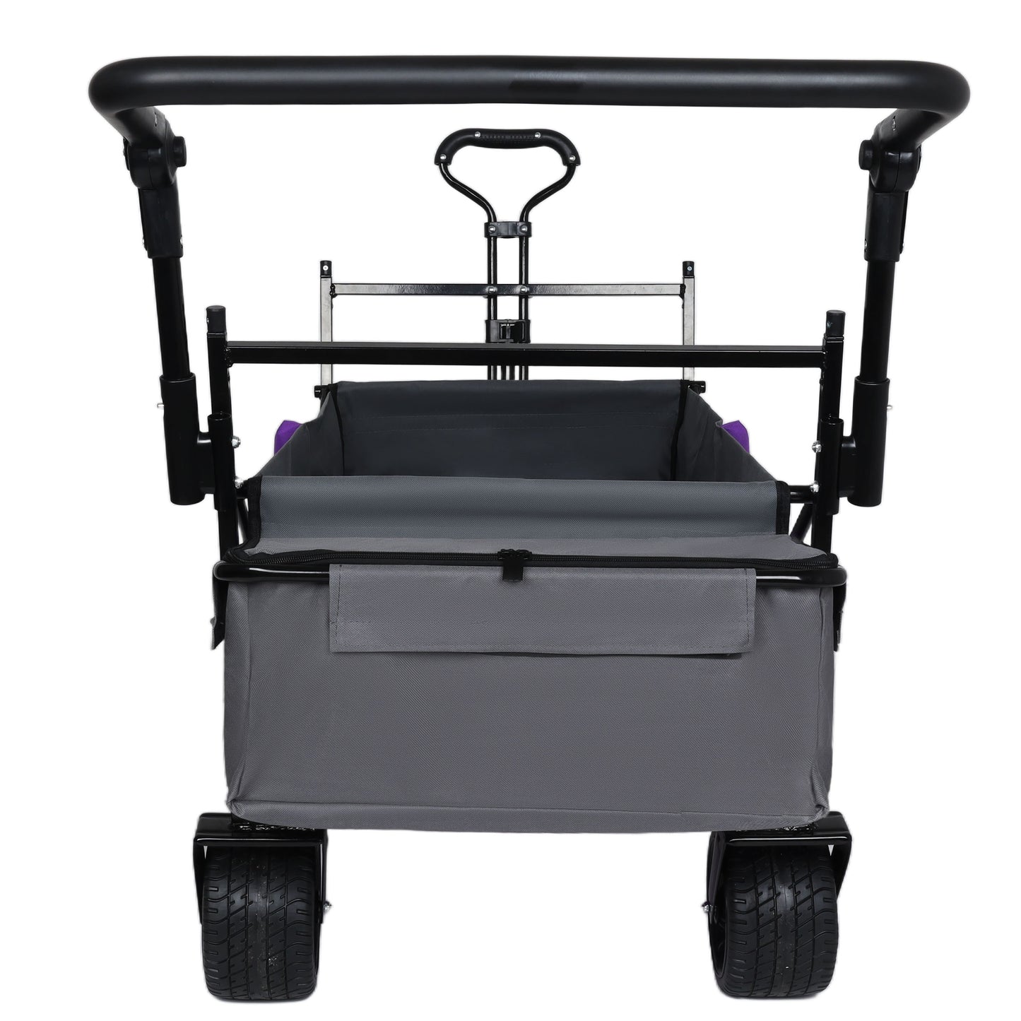 NIGSQJB 480lbs Versatility Shopping Cart with 7"x4" Large Wheels&Drink Holders&Removable Canopy