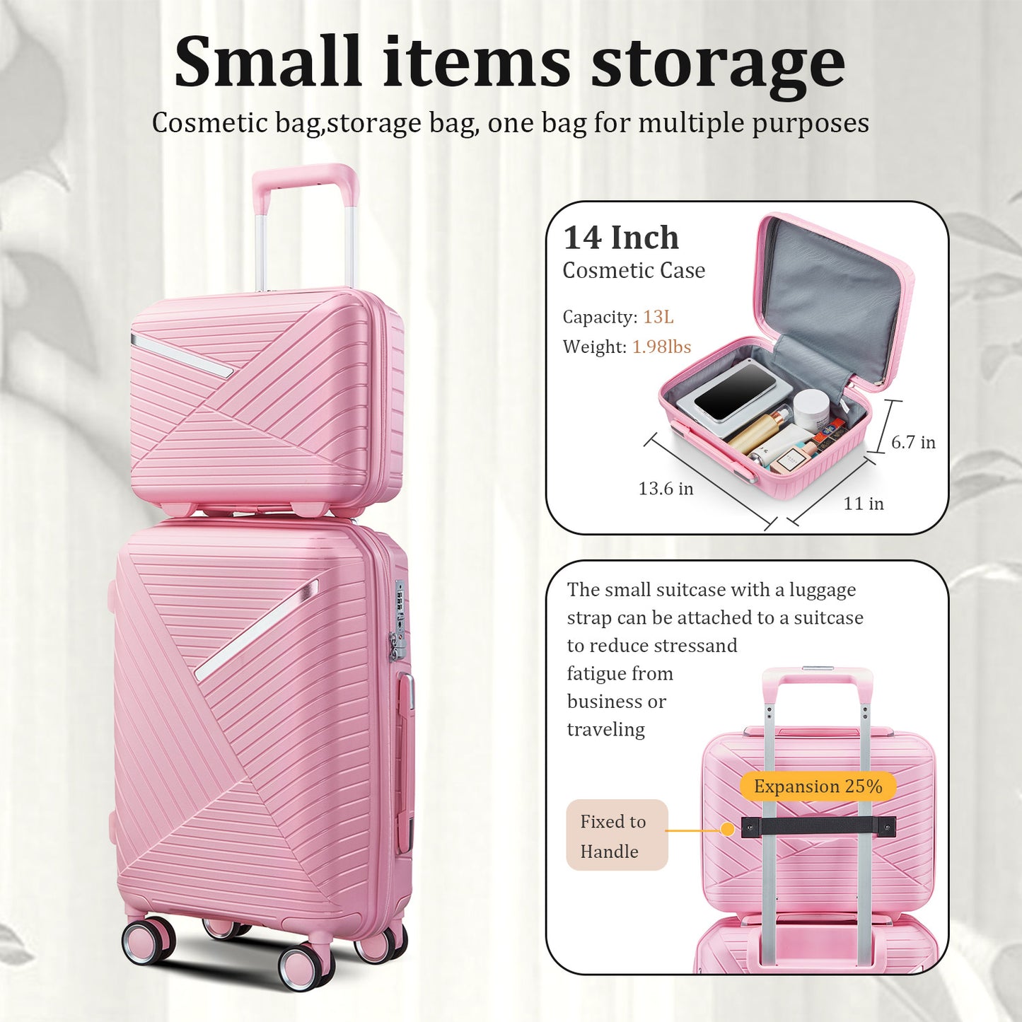 NIGSQJB 4 Piece Luggage Sets (14/20/24/28 in)