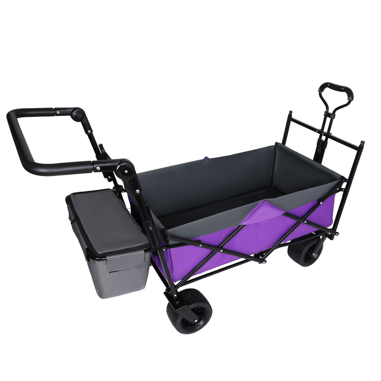 NIGSQJB 480lbs Versatility Shopping Cart with 7"x4" Large Wheels&Drink Holders&Removable Canopy