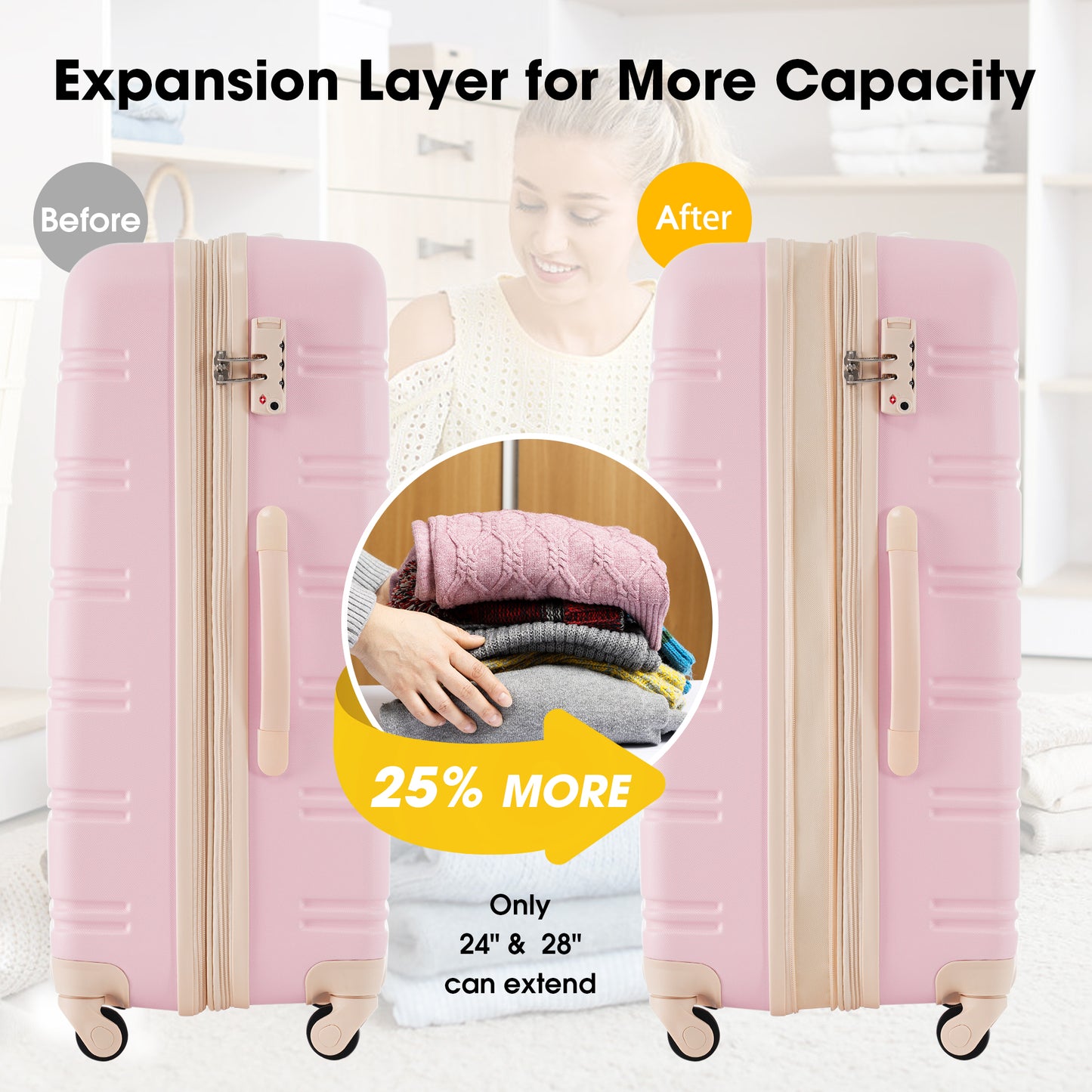 NIGSQJB Hardshell Luggage Sets 13 Piece