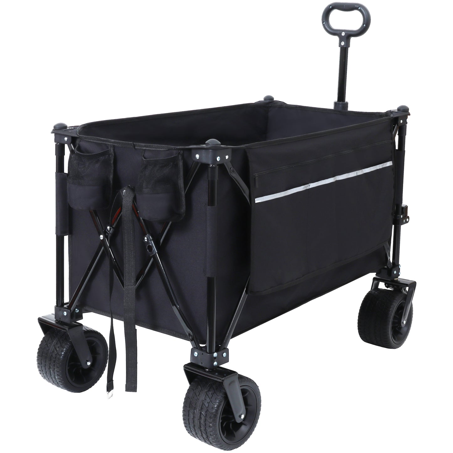 NIGSQJB Foldable Shopping Cart with Heavy-Duty Wheels & 480lbs Load Capacity