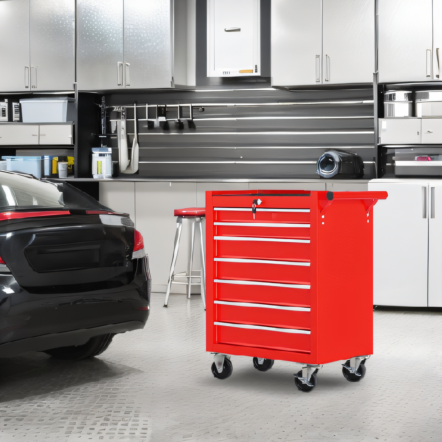NIGSQJB 7-Drawers Rolling Tool Chest with Wheels & Locking