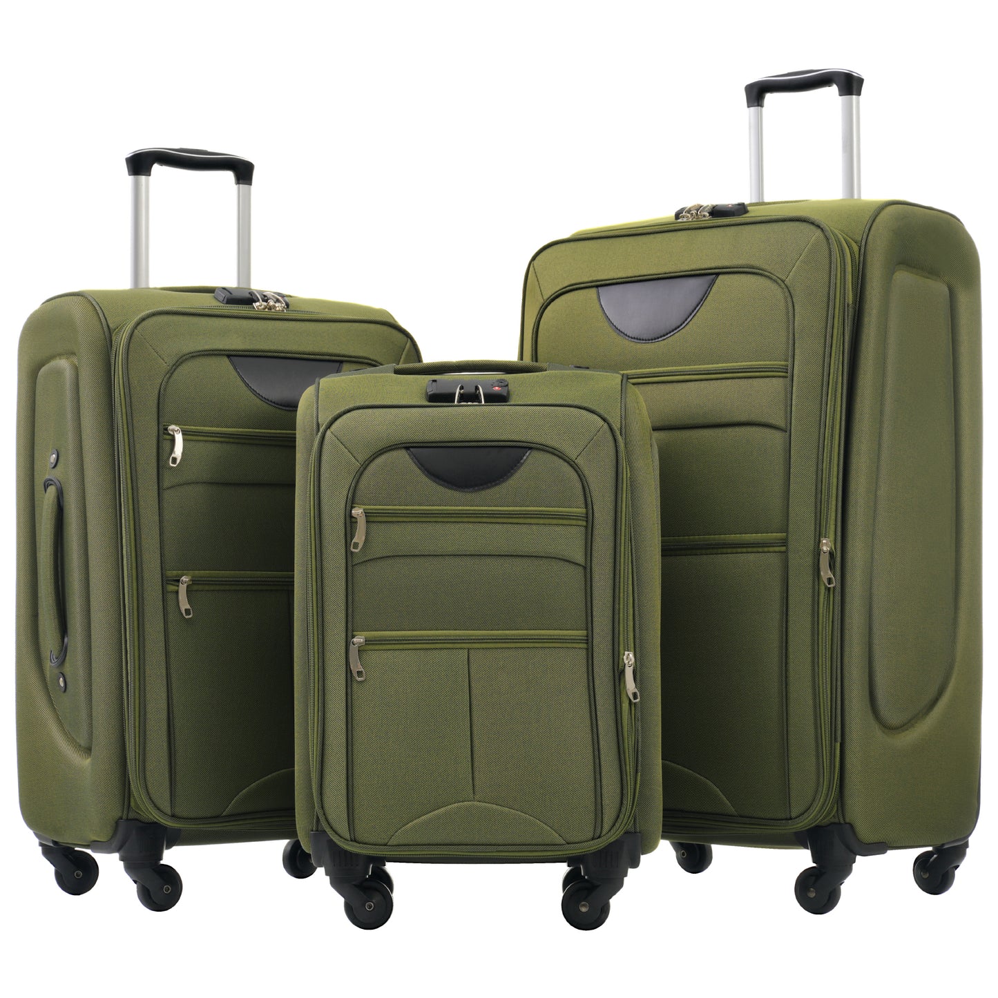 NIGSQJB Softside Luggage Sets 3 Piece