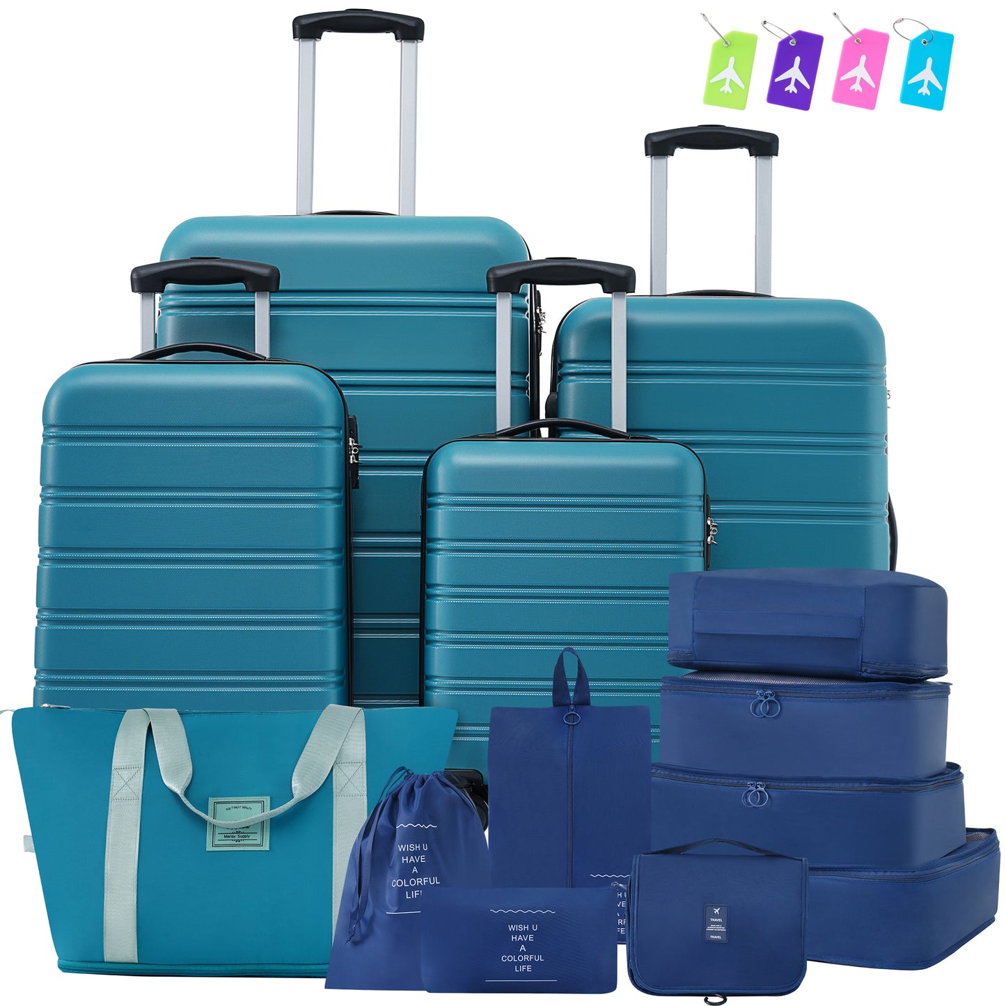 NIGSQJB Hardshell Luggage Sets 13 Piece