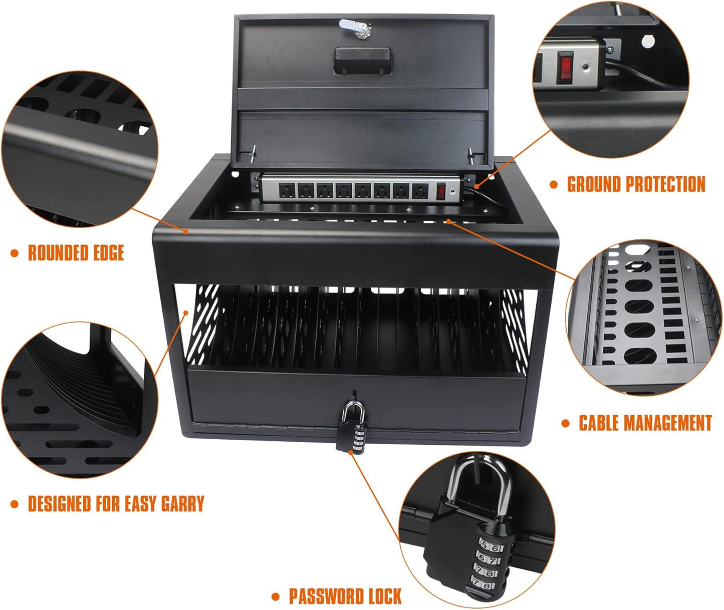 NIGSQJB 16-Unit Charging Cabinet for Laptops & Tablets