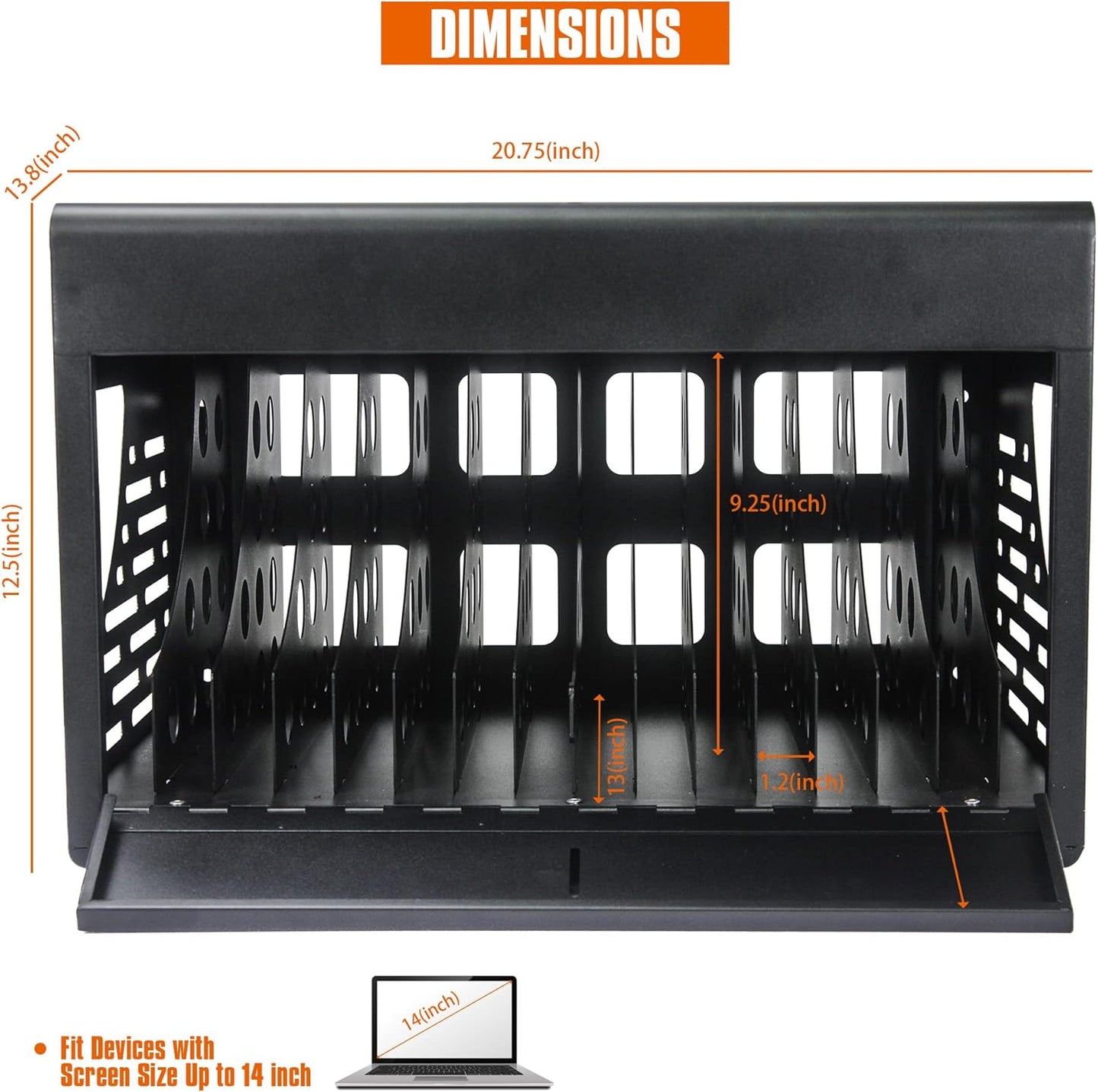 NIGSQJB 16-Unit Charging Cabinet for Laptops & Tablets