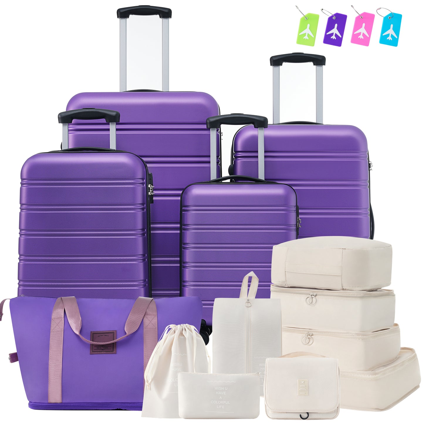 NIGSQJB Hardshell Luggage Sets 13 Piece