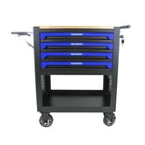 NIGSQJB 35.4"H Tool Chest Cart on Wheels w/ 4 Drawers,Wooden Top