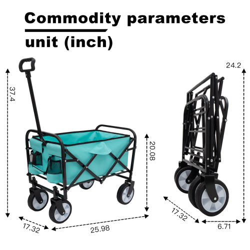 NIGSQJB Heavy Duty Utility Wagon Cart Extension Foldable