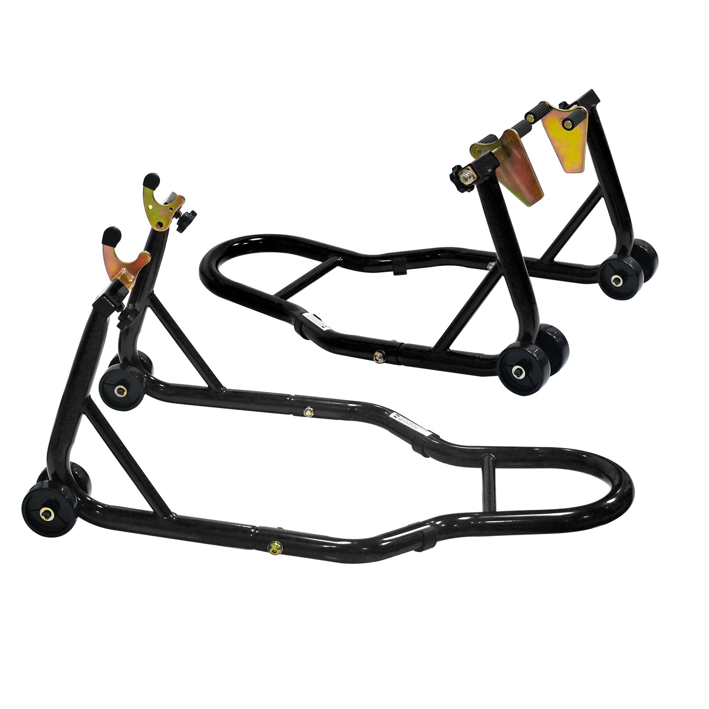 NIGSQJB 440Lbs Motorcycle Stands Front Rear Wheels Lift Combo with U+L Adjustable Swingarm Spool