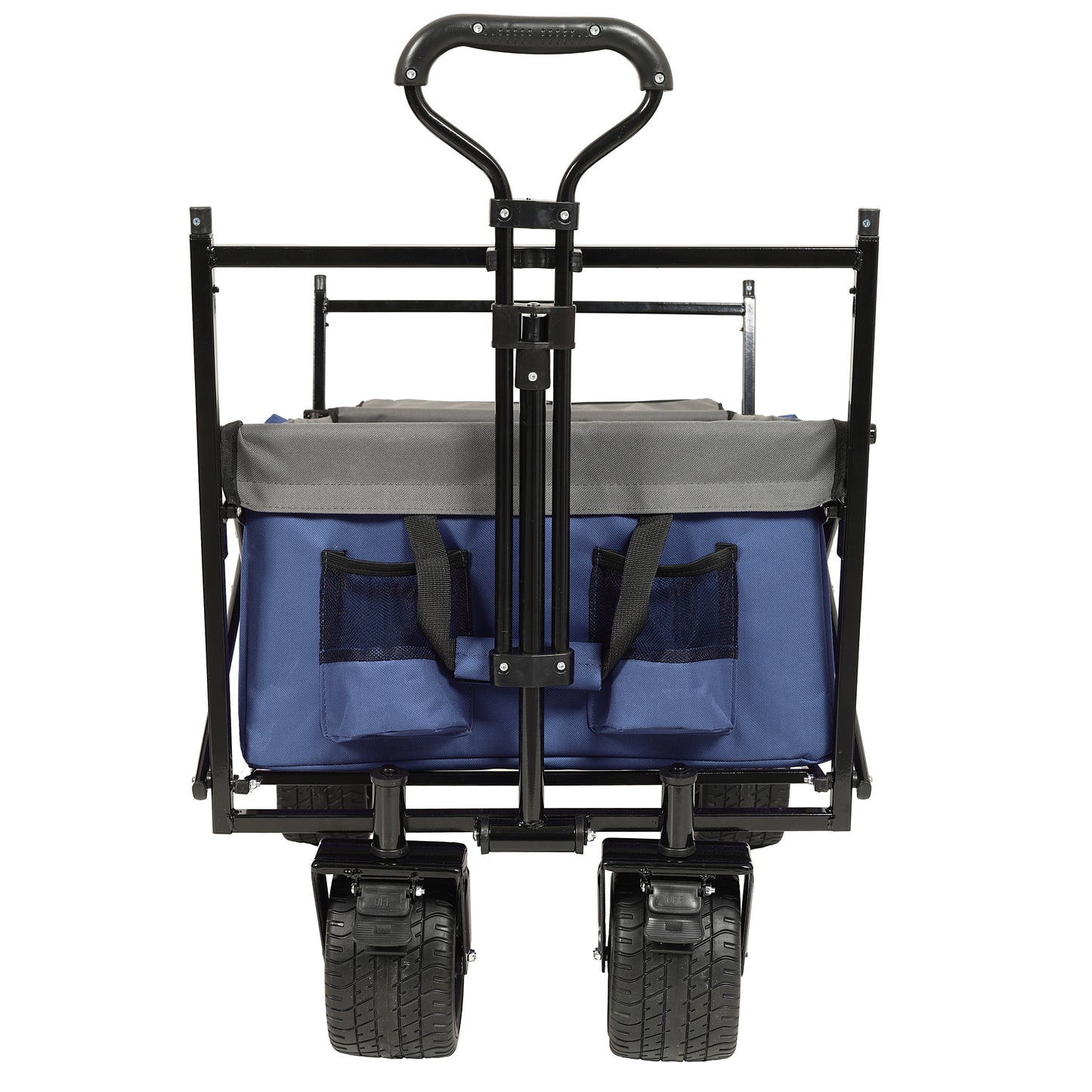 NIGSQJB 480Lbs Collapsible Shopping Cart with Canopy, Mosquito Net & 7" All-Terrain Wheels