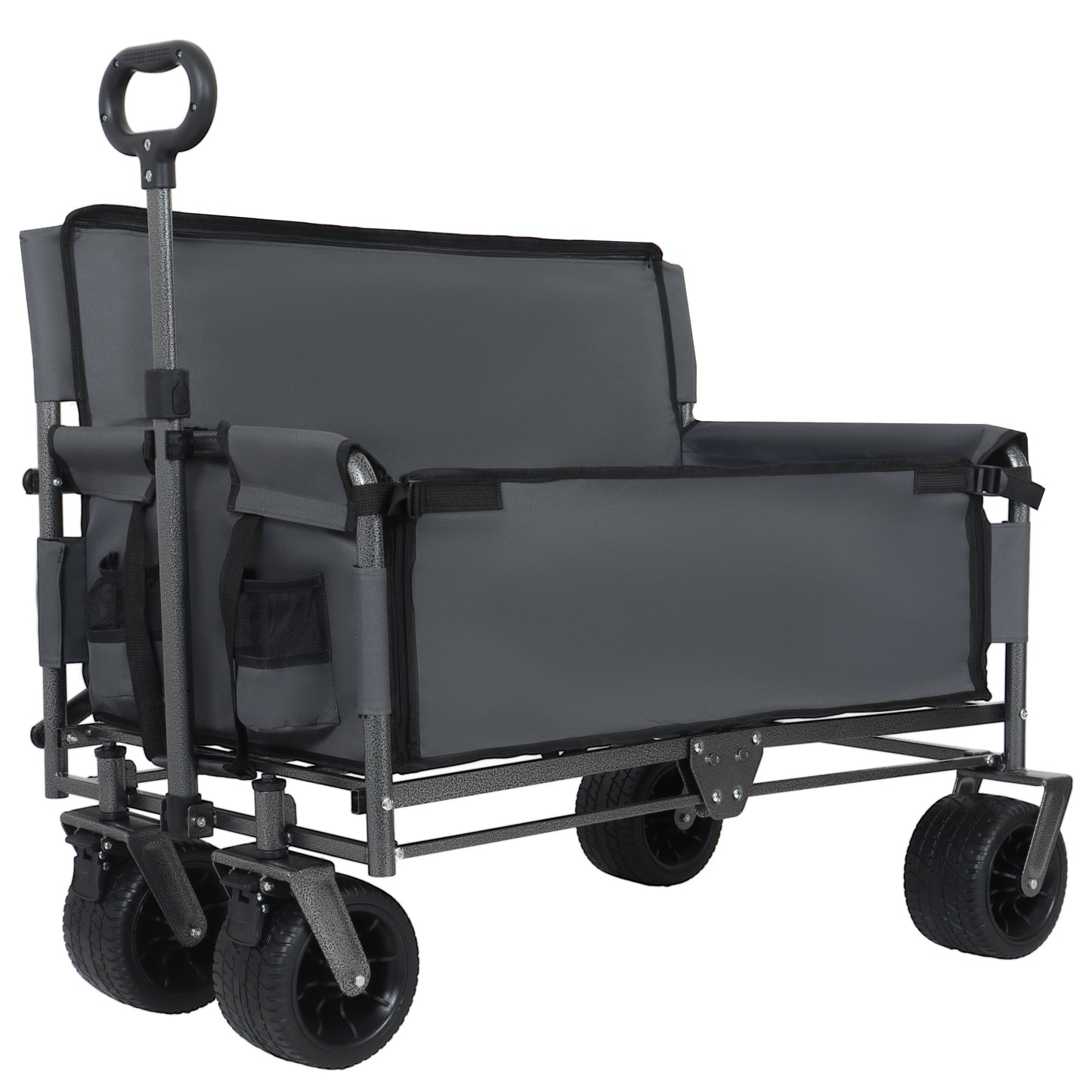 NIGSQJB 3-in-1 Convertible Folding Wagon Cart with 500lbs 180L Capacity