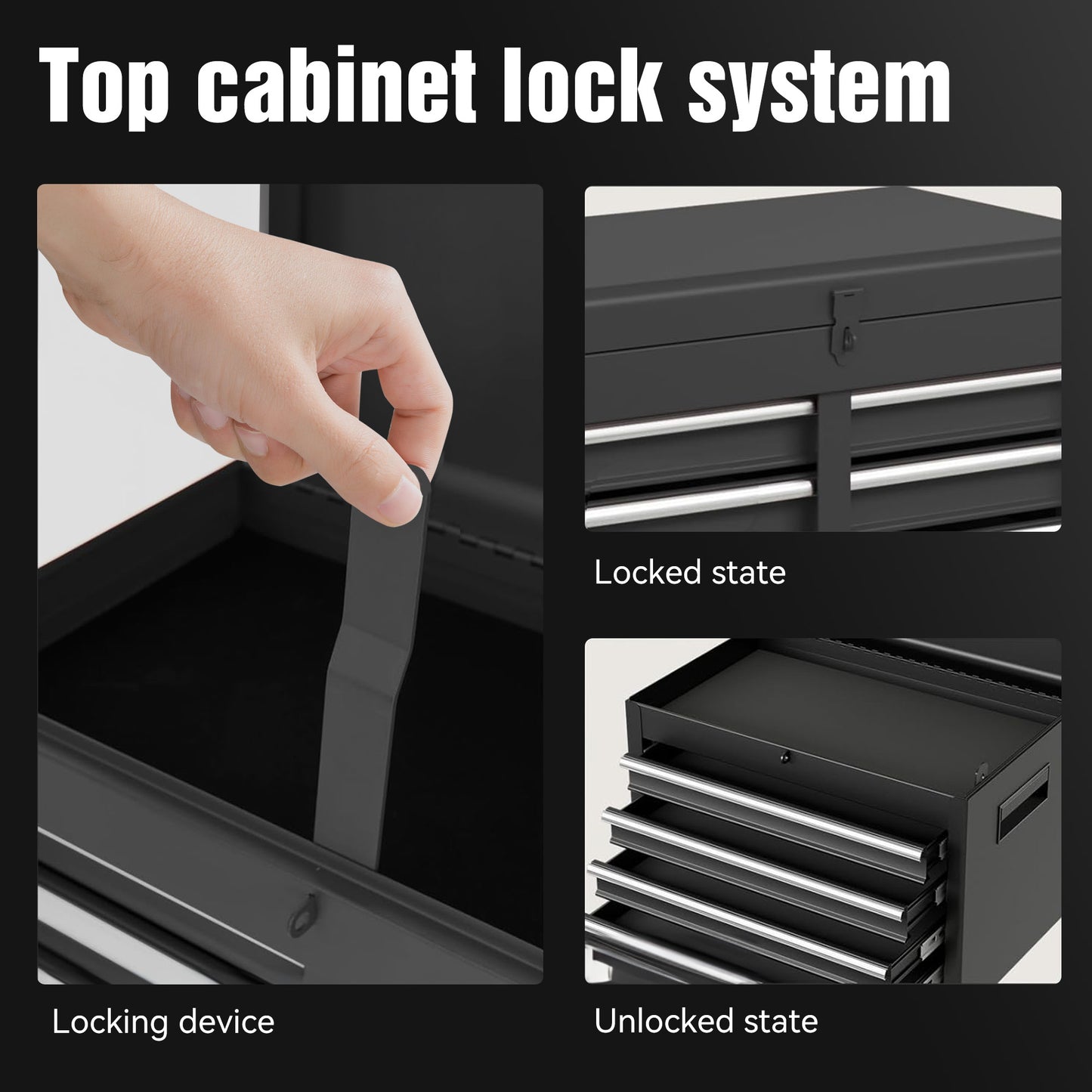 NIGSQJB 2-In-1 Rolling Tool Chest with 5-Drawers