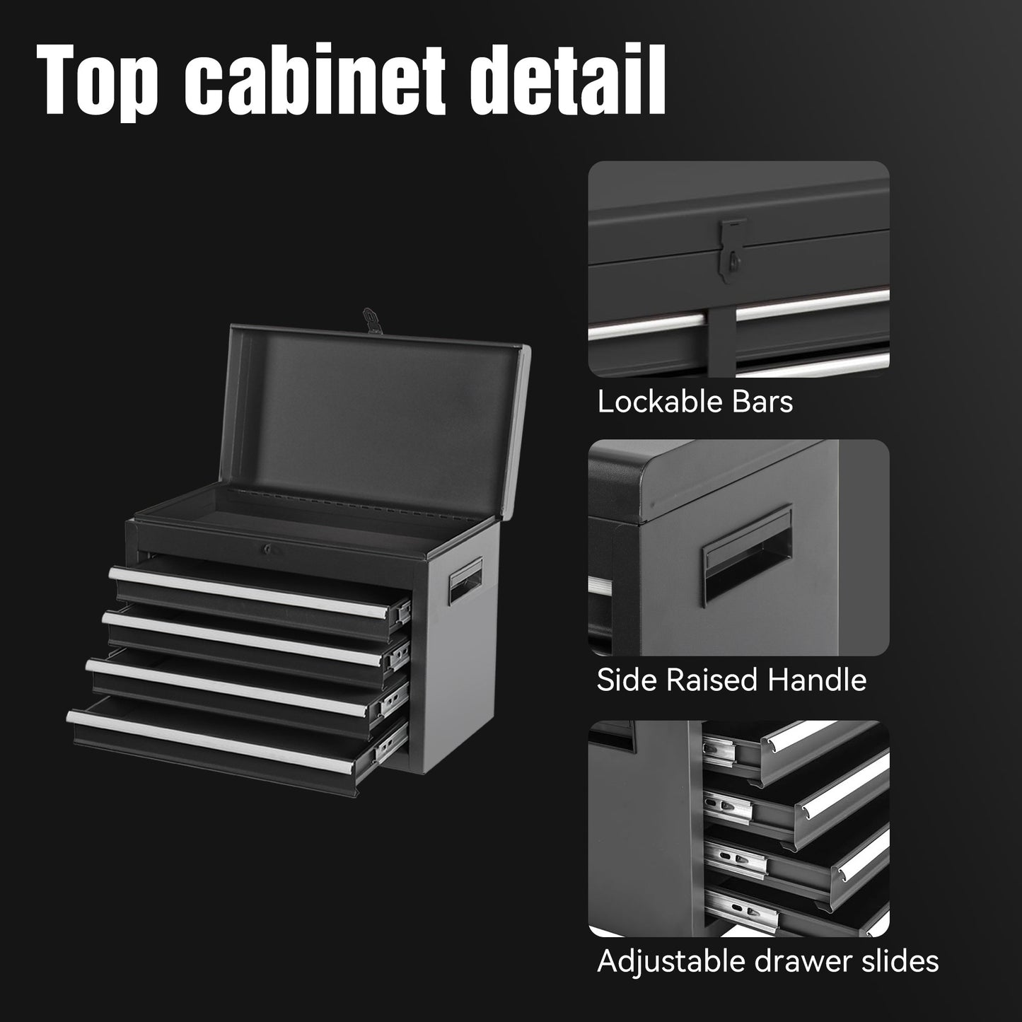 NIGSQJB 2-In-1 Rolling Tool Chest with 5-Drawers